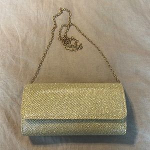 Gold evening bag